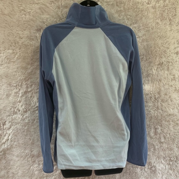 Ladies XL Columbia Half Zip Fleece Sweater In Blue/Baby Blue - Picture 6 of 7